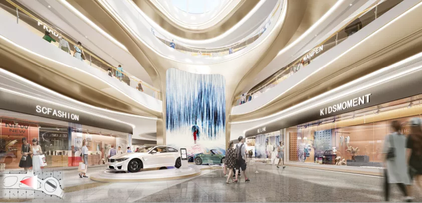 红角洲大型商业!联泰万悦汇封顶!内部装修效果图首次曝光!