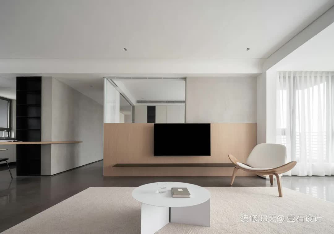 |装修设计:123平现代简约极简质感三室