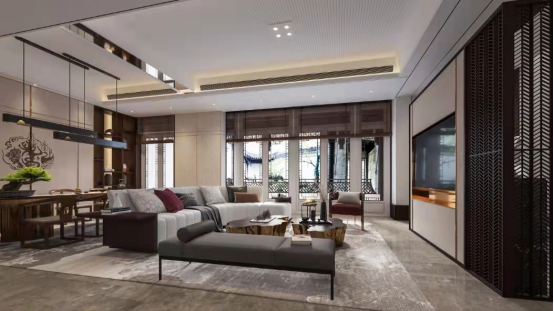 400㎡中式别墅，体味传统亭台雕榭、玉宇琼楼的东方韵美