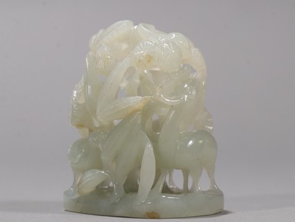 和田玉籽料|和田玉籽料一路连科炉顶