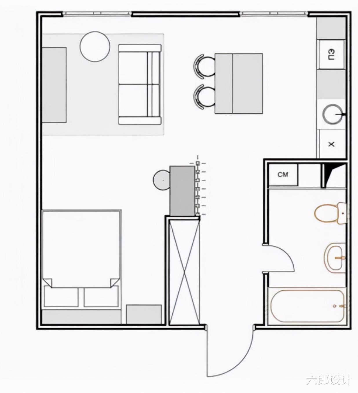 |36平方米1居室个性小屋，色彩的运用值得学习，真是惹人喜欢