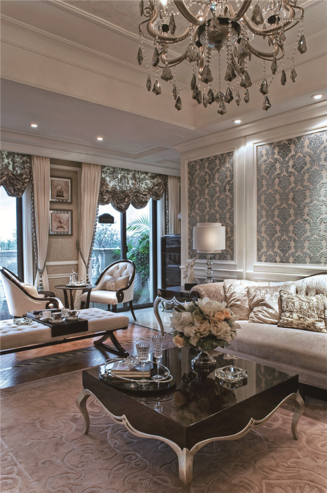 |139平法式风空间与空间相通相融，美感度大大提高