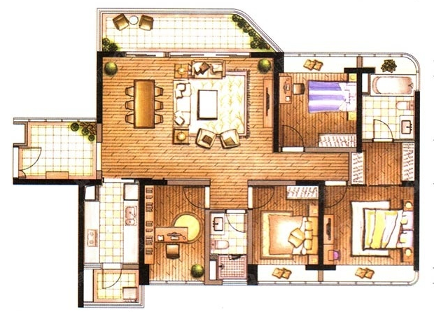 珊珊为何来迟|145平现代风四居室，看起很有特色