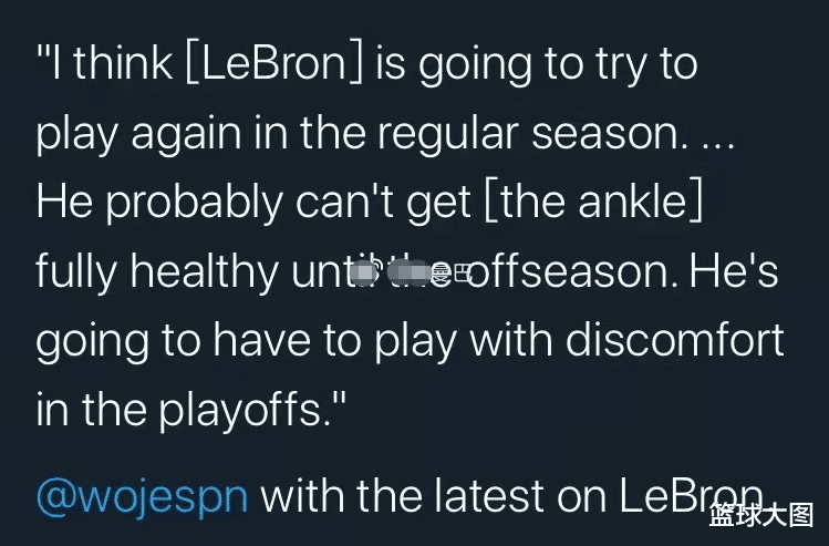 威斯布鲁克|詹姆斯最新伤病消息！完了，这季后赛咋办？