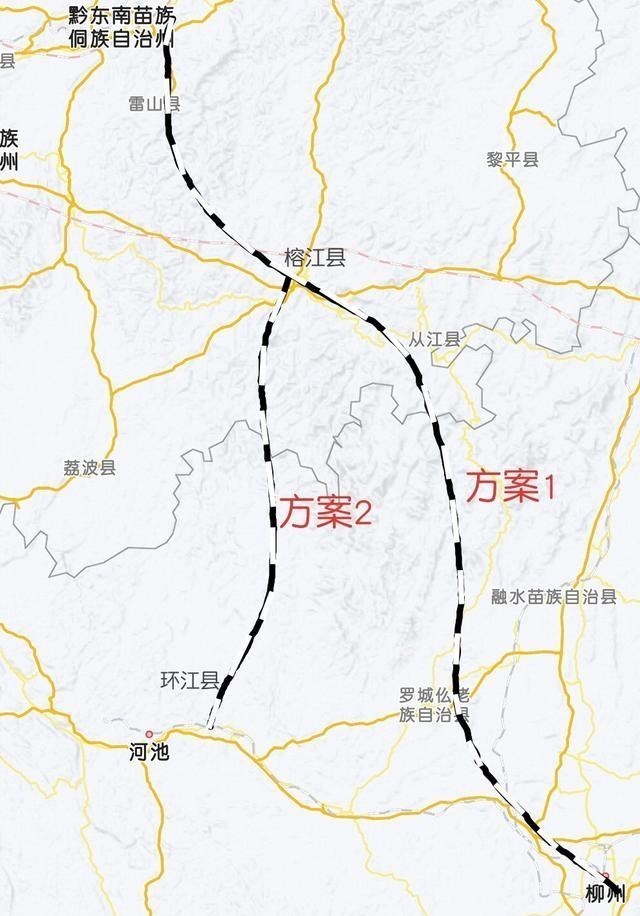 叮咚趣闻 涪陵至柳州铁路黔桂段怎么走？大致2个方案，罗城和河池二选一