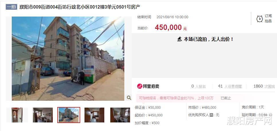 流拍|濮阳6套法拍房因“无人出价”全部惨遭流拍！