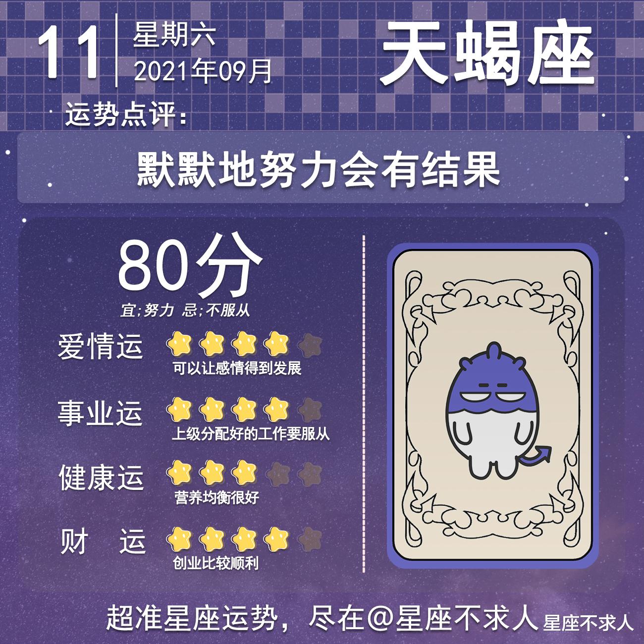 星座不求人|2021年9月11运势
