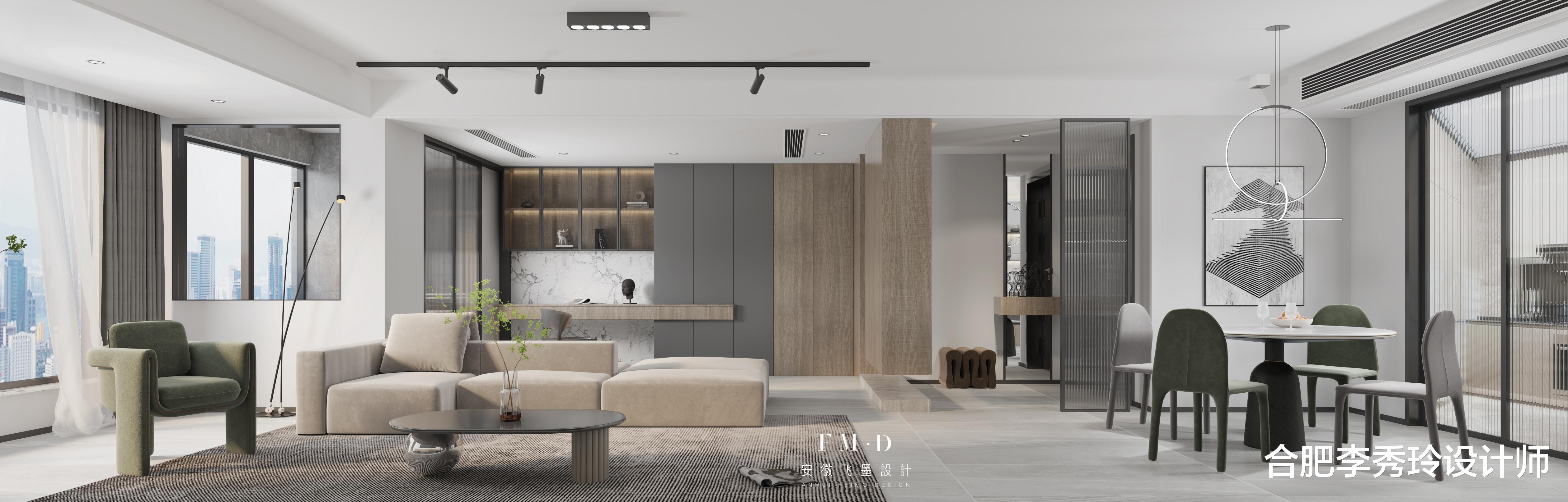 合肥李秀玲设计师|一梯两户半包20多万，140㎡大横厅打通阳台，有了200㎡大平层既视感