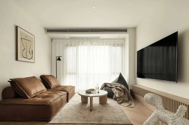 82㎡现代简约丨入户飘窗变卡座，开放式餐厨厅布局绝了