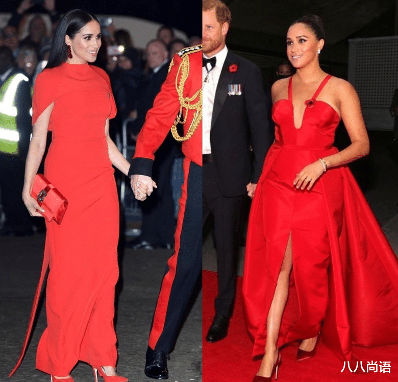 欧美明星|梅根也太丰满了，红色吊带裙走红毯暴露真实身材，还是婆婆最惊艳