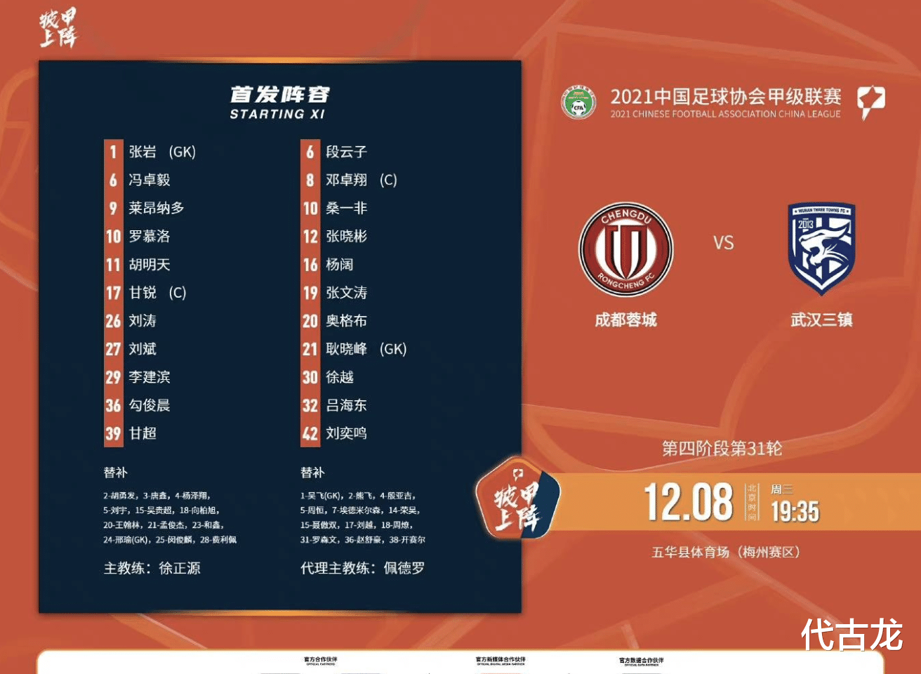 中甲|14连胜终结！武汉三镇0-1成都蓉城，冲超脚步延缓，中甲冠军也悬了