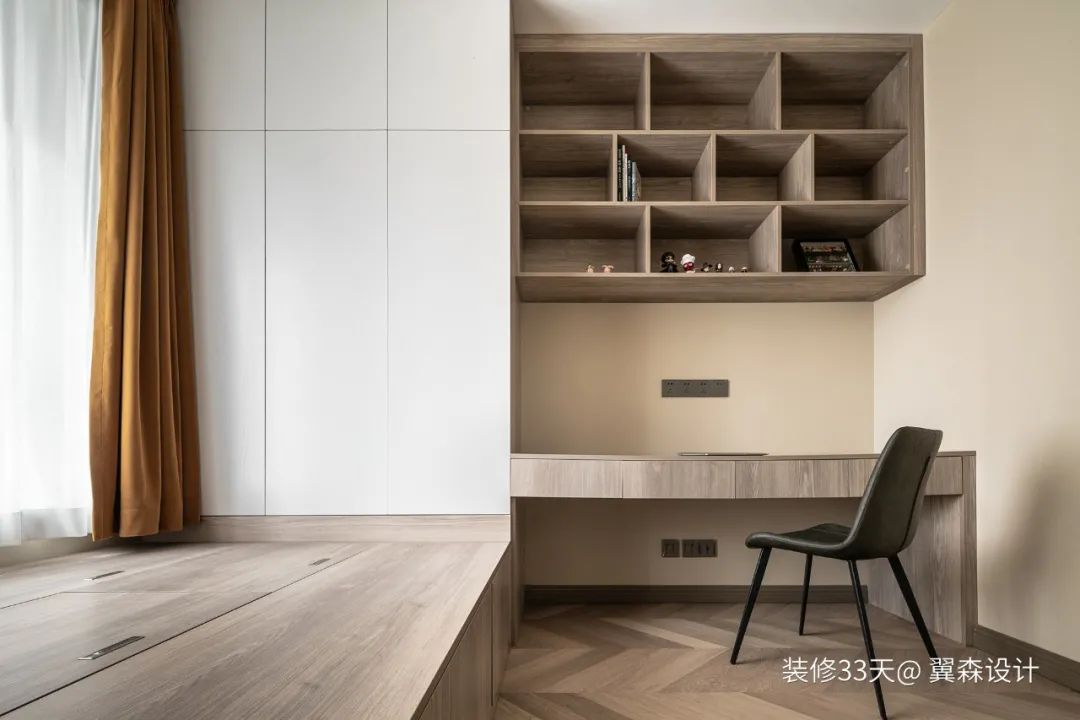 装修设计:110平复古色调混搭三室婚房