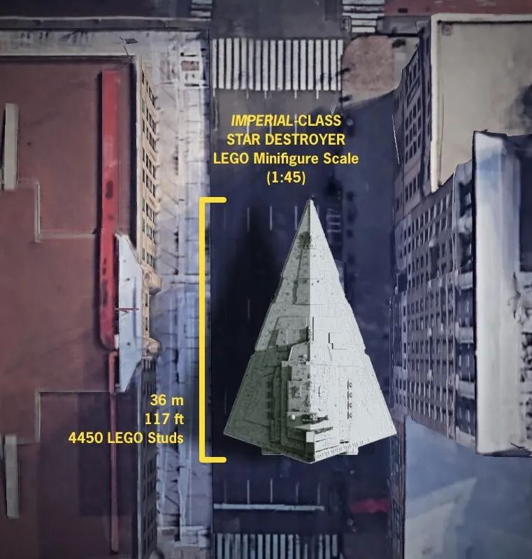 金字塔结构 乐高人仔比例的死星或者歼星舰会有多大？