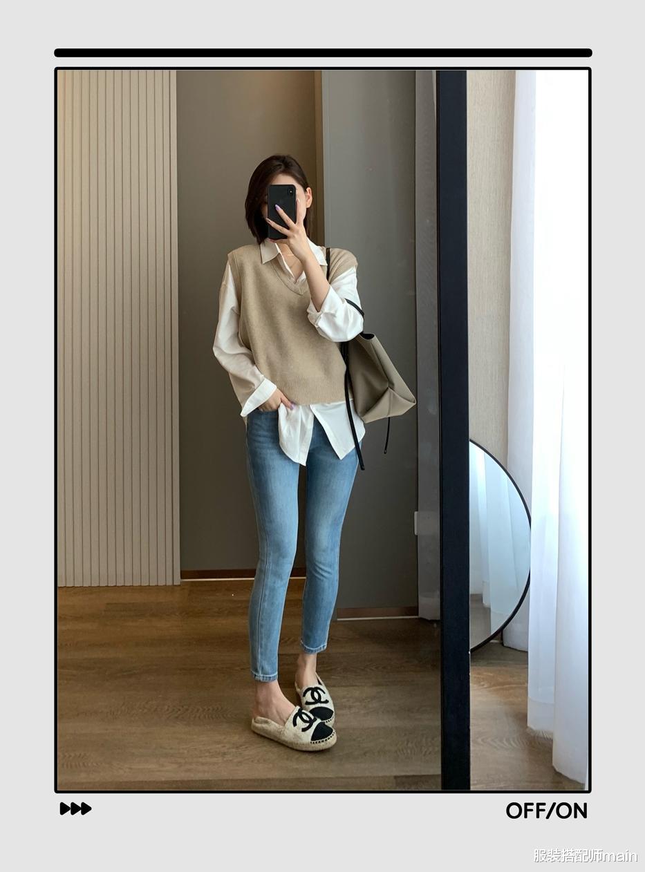 服装搭配师main|早秋换季白衬衫凭什么是王者？4件外套+9种穿法，休闲通勤都好看