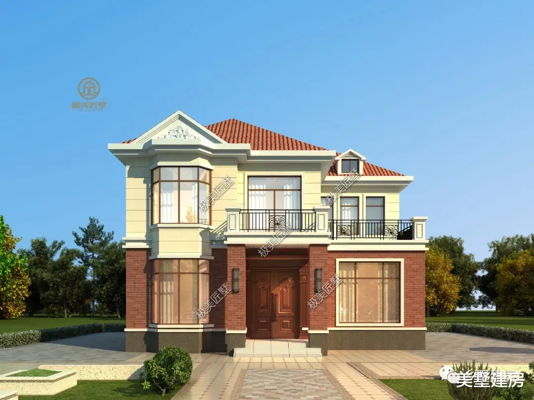 |占地百来平就能建豪宅，田园风来一栋，美观又实用