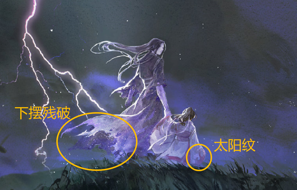 江澄|《魔道祖师》惊蛰贺图，身穿紫衣的两人究竟是谁？