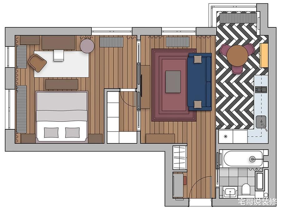 36岁大龄女孩56㎡的家:室内配色让人赏心悦目,精致浪漫又温馨!