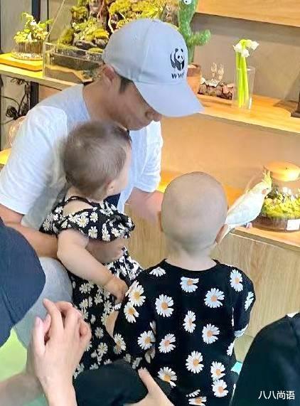 琅琊榜|撒贝宁一家四口新照，女儿穿雏菊连衣裙甜美，儿子虎头虎脑不像妈