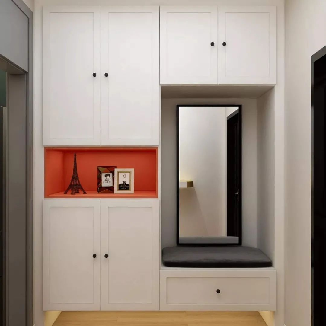 爱空间|复古墨绿+明亮橘橙，他用了33天，让77m2毛胚房满是艺术感