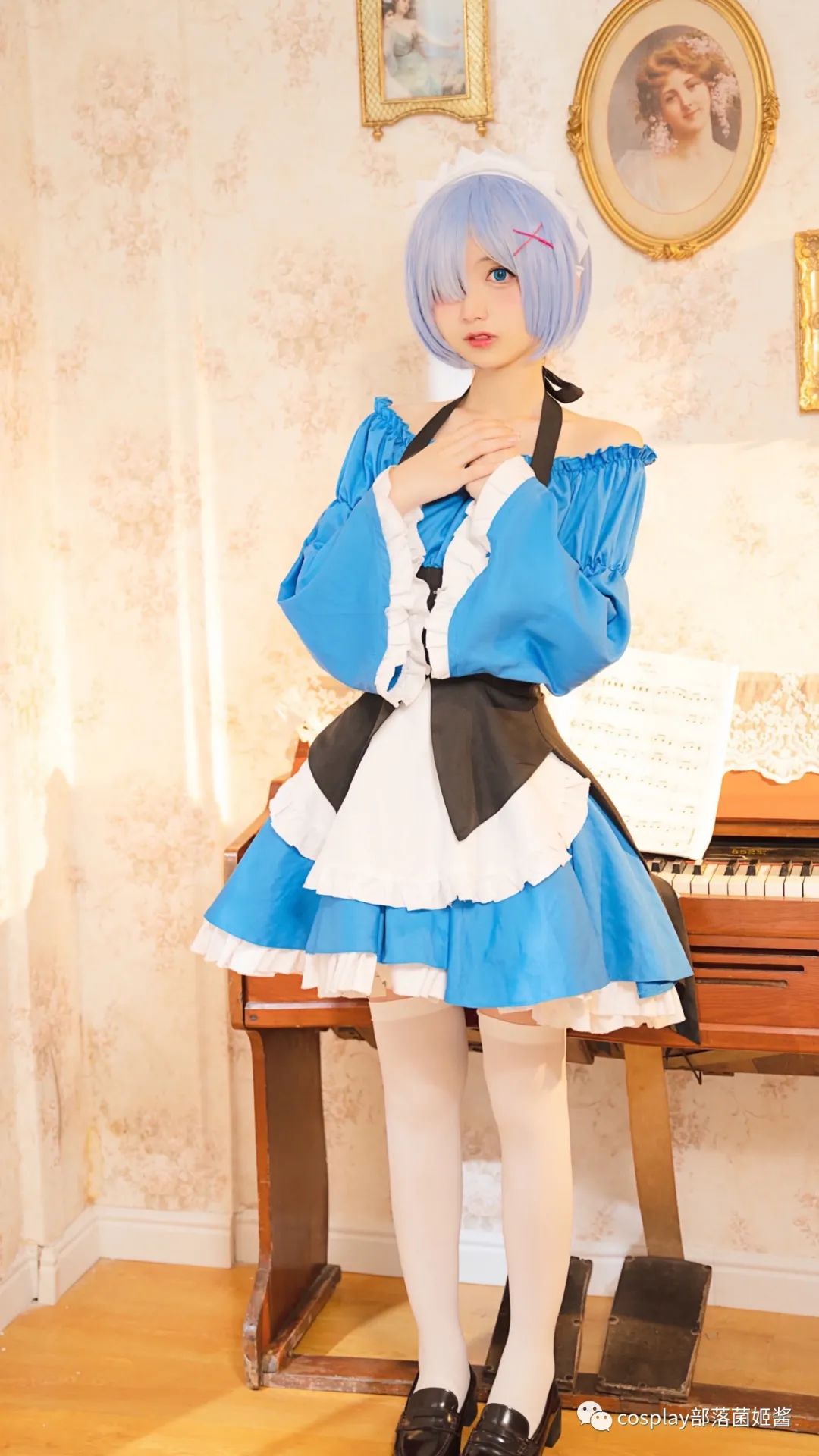 蕾姆|cos：音乐侍女蕾姆cos正片@铁板欧尼酱