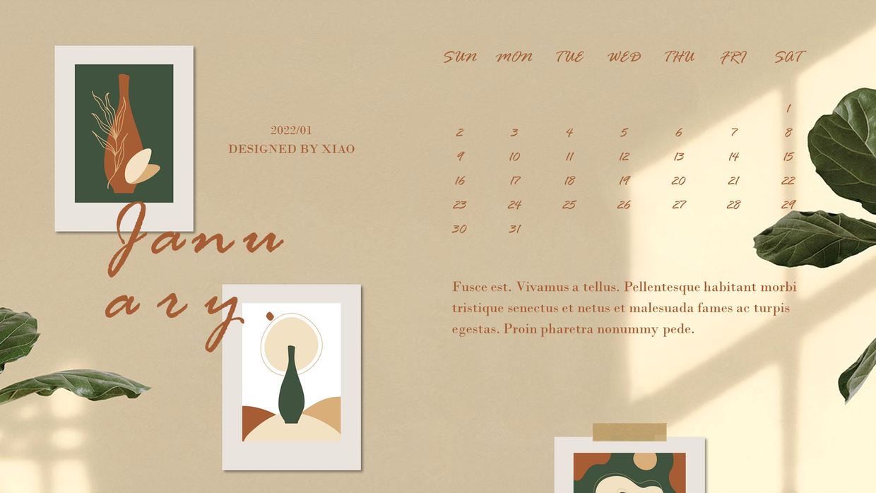 榮耀|『PPT模板』 2022年桌面日歷