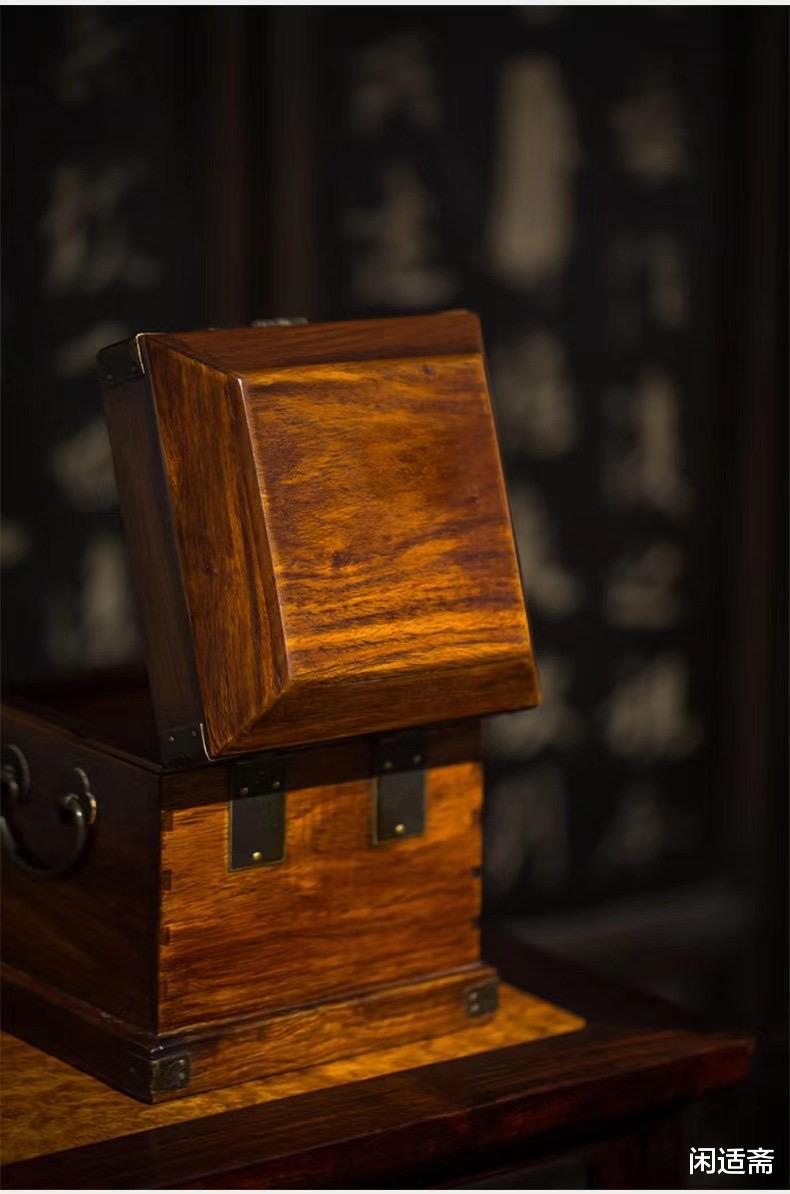 文房|文房藏珍,清代黄花梨盝顶文房盒(印盒)