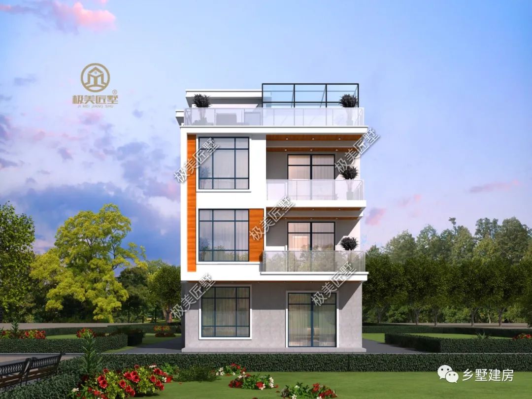 小宅基地家人多建现代风,设计高级又大气,一起来看看