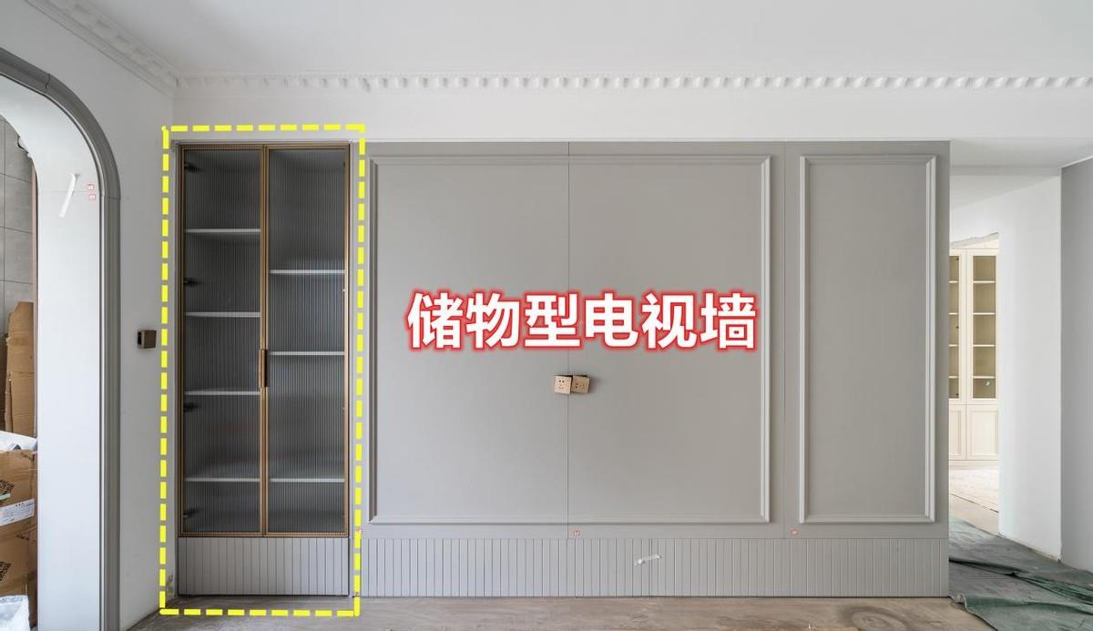 |不要老抱怨家里柜子不够用了，房子小就把电视墙用起来，储物翻倍