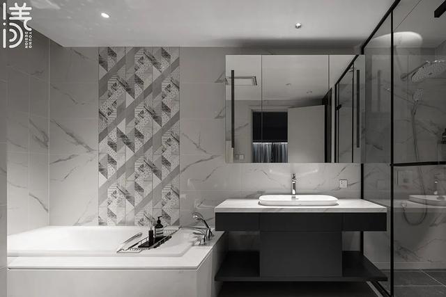 125㎡现代高级范,低调简洁灰蓝配,华丽大气高级美