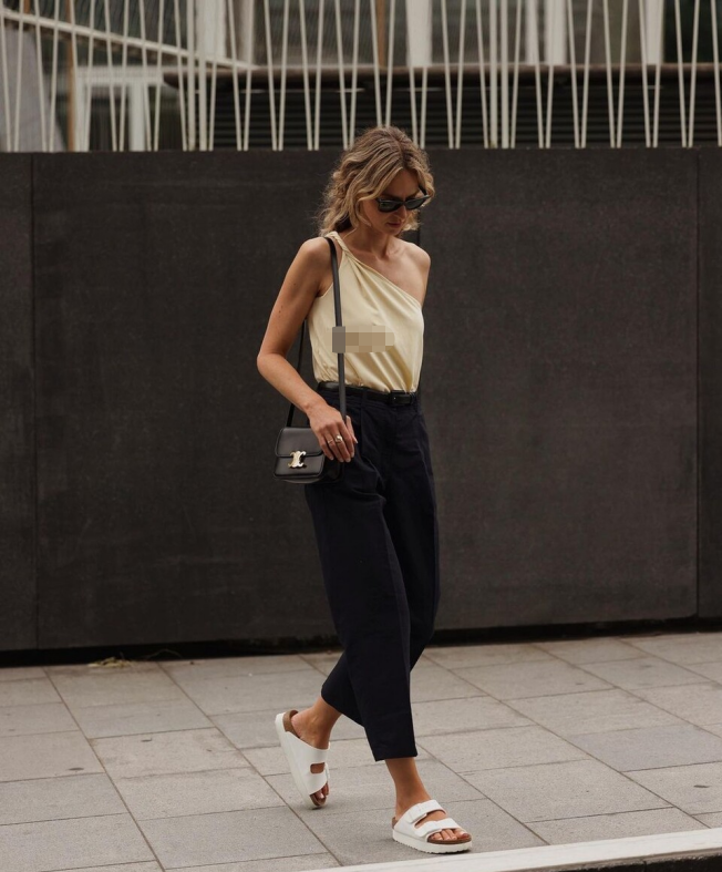 白小白的衣橱|今夏试试“45°斜肩”,打造一字肩靠它了,背心、裙子超好看