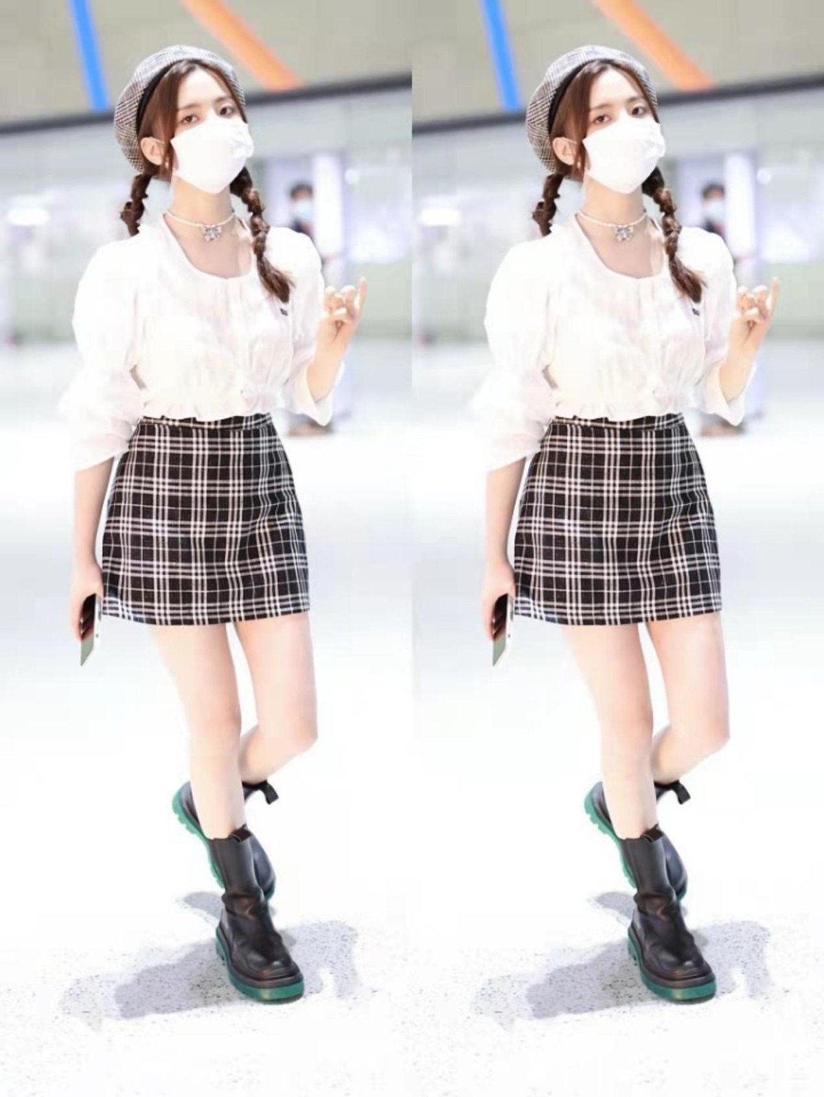 发型 杨超越的发量让人羡慕了，一头羊毛卷发显脸真小，看着还挺可爱的