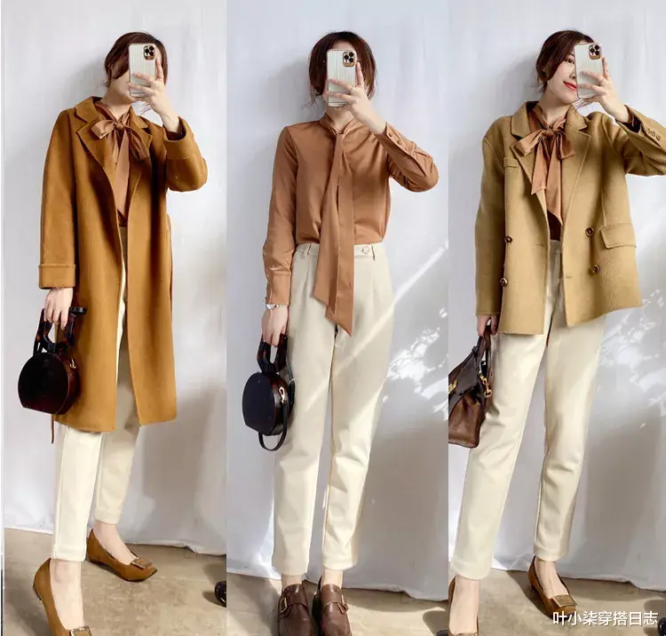 叶小柒穿搭日志 初冬想要打造温暖高级的look，就交给大地色系的穿搭吧，太好看