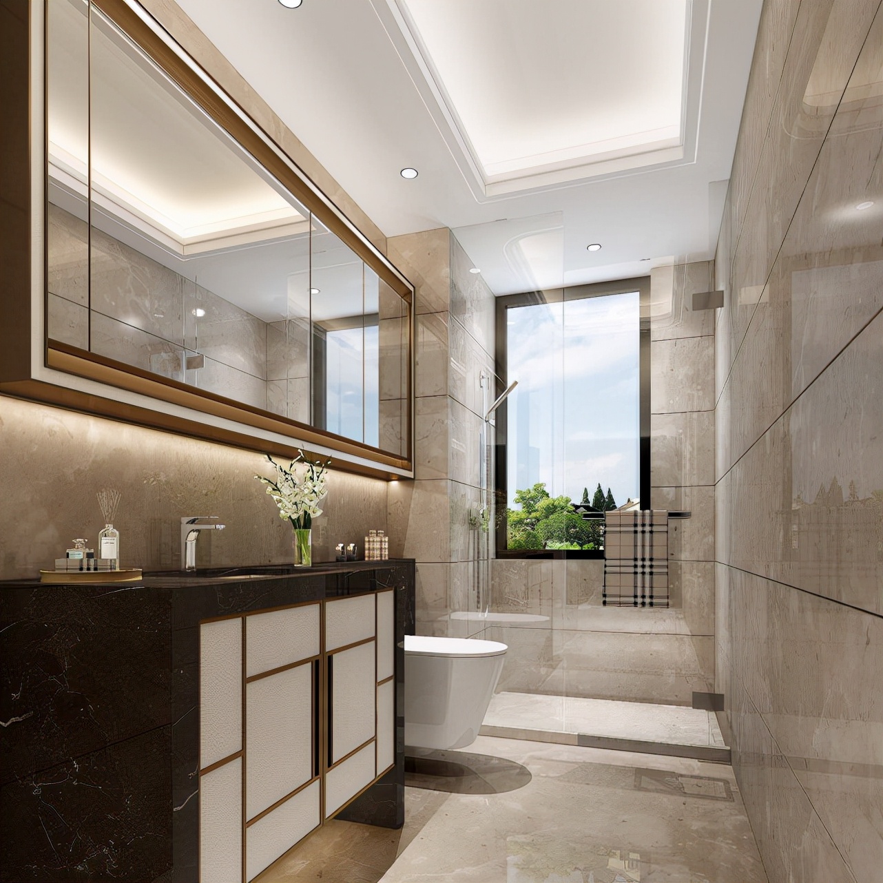 |136㎡ 简约风三室入户鞋柜是小型衣帽间,真是将收纳进行到底