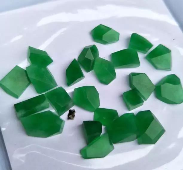 翡翠|老哥翡翠夜市拿下的黑石头，出来的翡翠叶子直接美爆了！