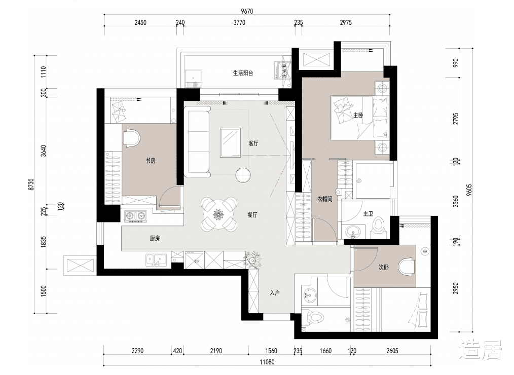 衣帽间|89㎡日式简居，此心安处是吾家