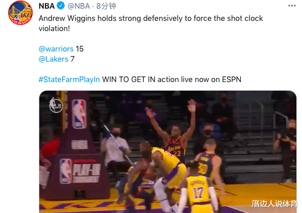 维金斯|大帽詹皇！维金斯冲上热搜火了美媒刷屏，NBA官方盛赞强硬防守