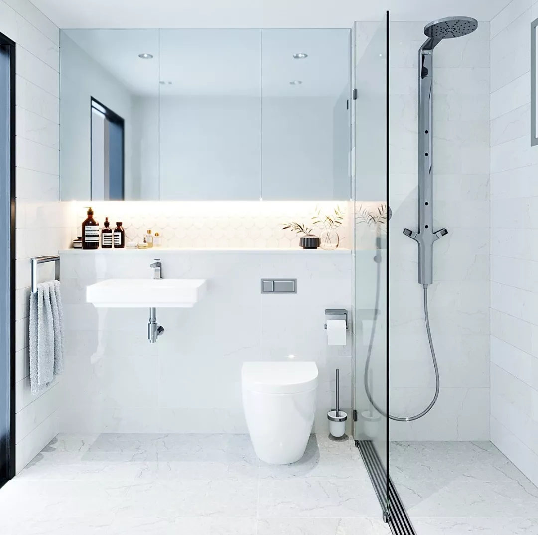 还装淋浴房?换成淋浴屏吧,不占空间还好看!