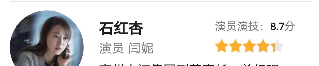 潘之琳|突围女角演技评分：陈瑾9.8分居第二，秦岚低于闫妮，潘之琳垫底