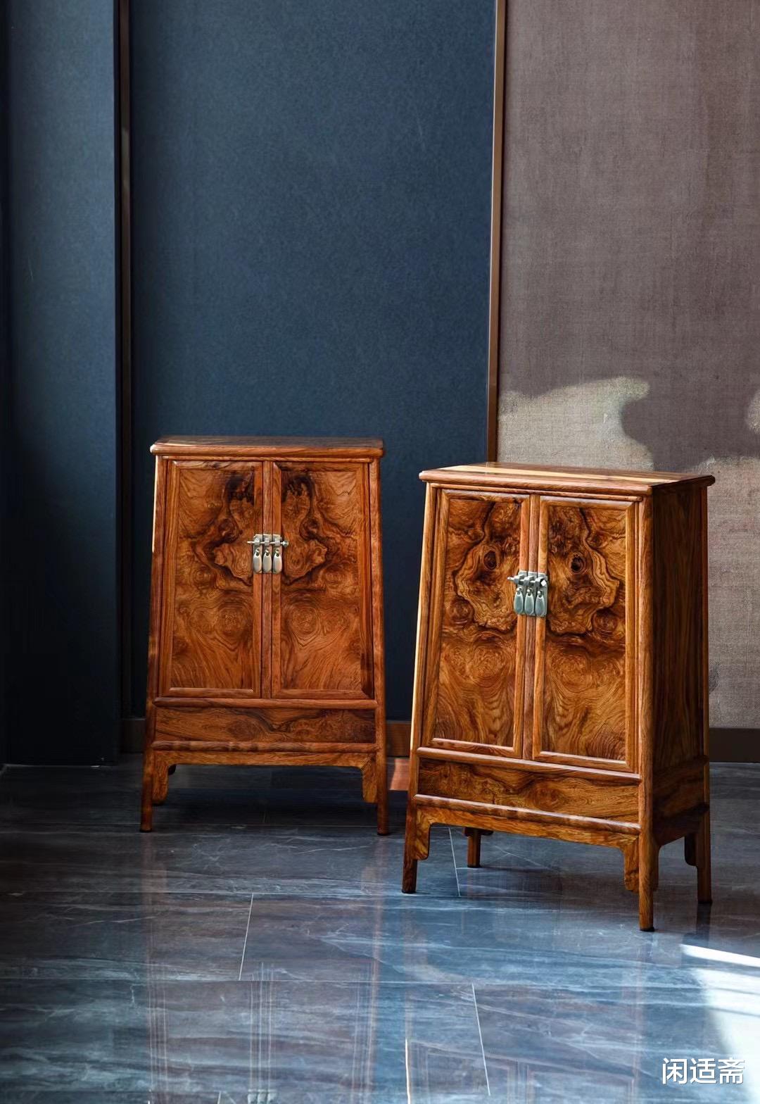 |气度不凡，珍藏级，黄花梨圆角柜成对