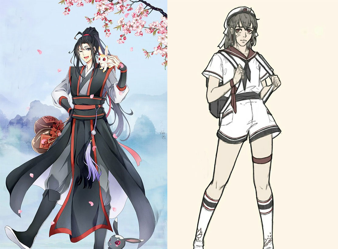 魔道祖师|魔道祖师：众人的夏季短款校服，大小姐霸气凌人，道长特别仙气