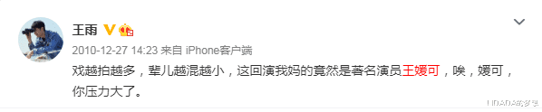 王媛可|知名演员王媛可：28岁嫁王雨，生双胞胎儿子，起名“一模一样”