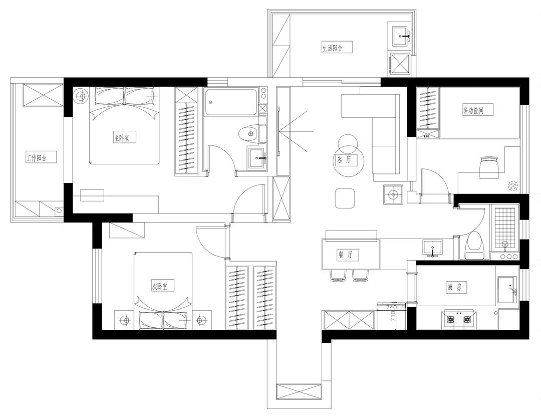 老年小妙招|使用面积不到100平的新家，同样可以很耐看，隐形收纳好实用