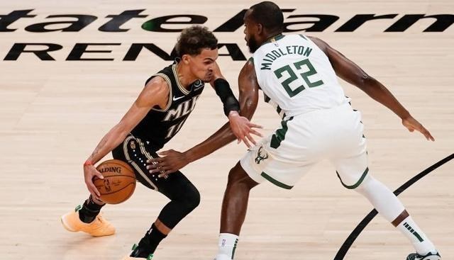 小喵姐|群雄争霸《2021 季后赛》，客场击败老鹰，雄鹿晋级总冠军赛！