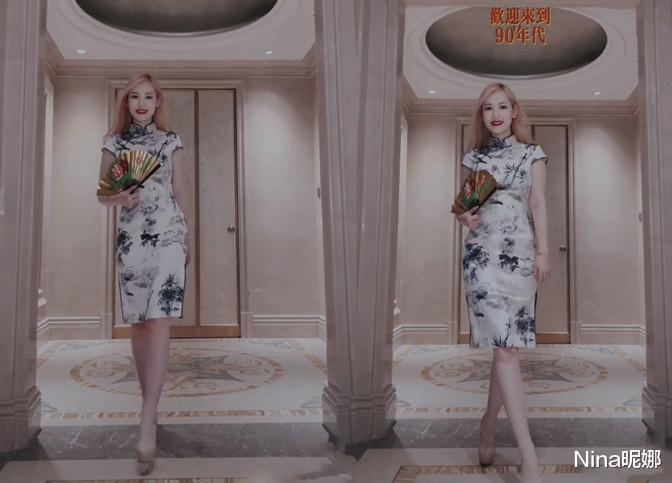 马蓉|35岁马蓉离婚后造型大突破，穿开叉旗袍摇扇走猫步似弄堂贵妇，美出东方韵味