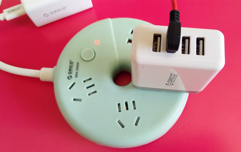 奧?？苵奧睿科甜甜圈多功能插排，既實用又可愛