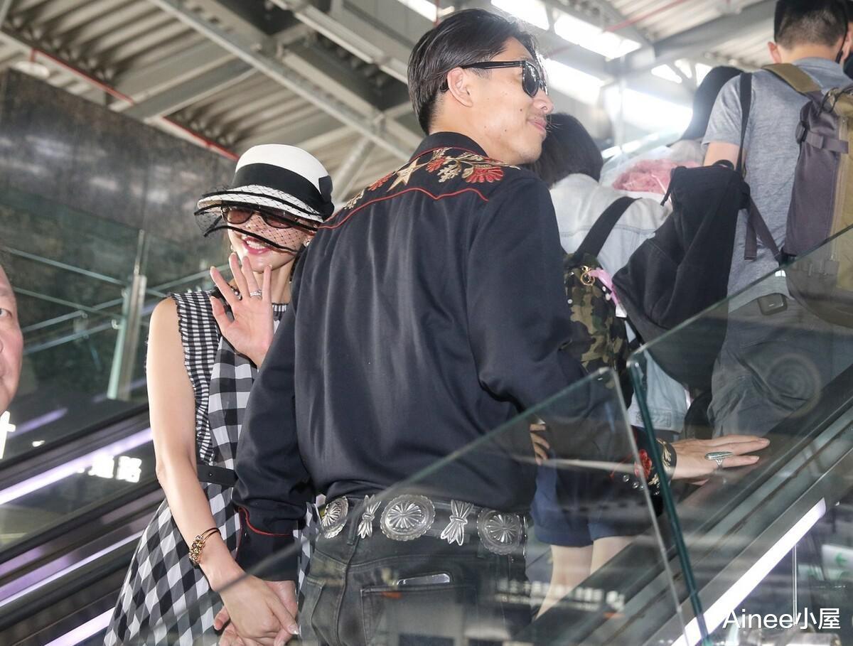 林志玲|林志玲和老公同框好恩爱，穿格纹裙配复古礼帽，全身散发贵妇气息