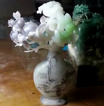 菊花一角|玉雕大师——李光增