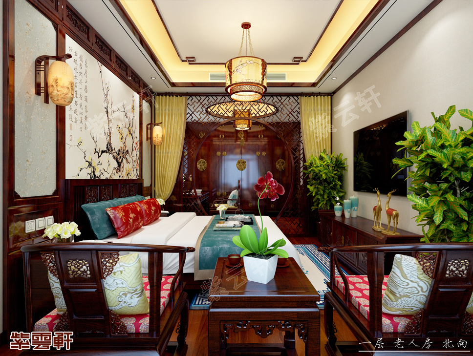 现代中式风格装修效果图 蔚然深秀 华贵不俗