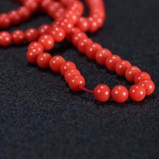 珊瑚|老珊瑚 圆珠 项链