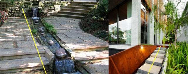 地复式排水，在楼梯预设20cm流水渠，顺畅不怕堵，还自带瀑布水景